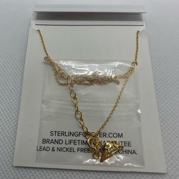 Sterling Silver Circle Pendant Necklace with CZ Stud NWT - Picture 4 of 7